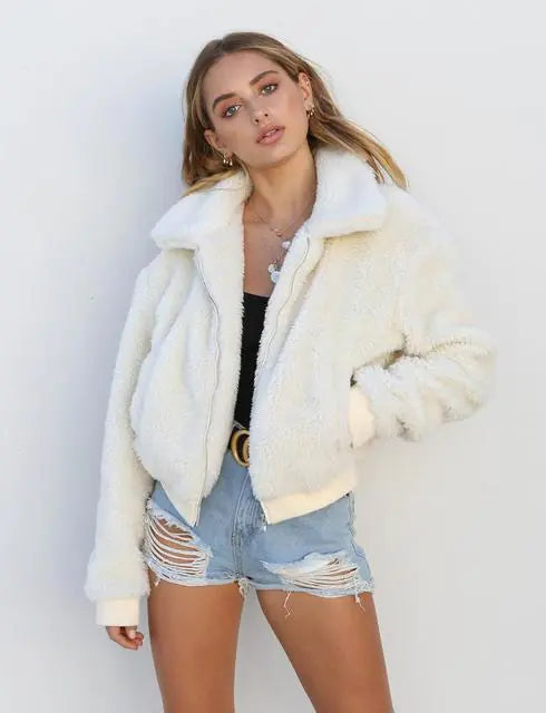 Teddy jacket-Stijvol en warm