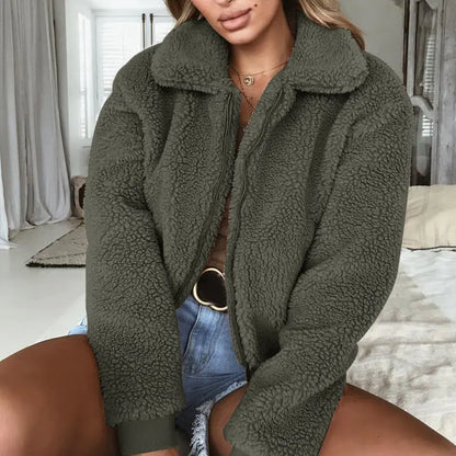 Teddy jacket-Stijvol en warm